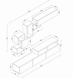 Elite Set mobila living Nuc alb