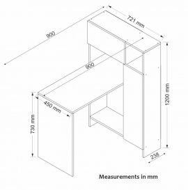 Mia Desk Nuc alb