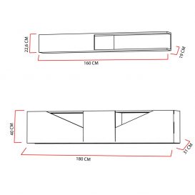 Taç Set mobila living Nuc Negru