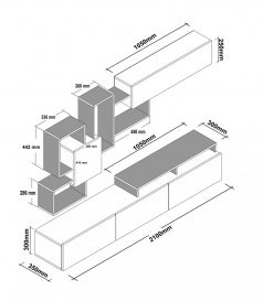 Amor Set Mobilier de zi, alb