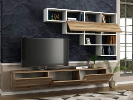 Damla Set mobila living, Nuc alb