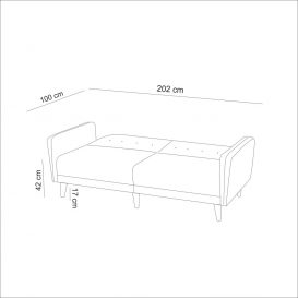 Aria - Canapea 3 Pers Crem 205x80x85 Crem