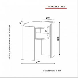 Masuta de cafea Marbel Nuc Gri