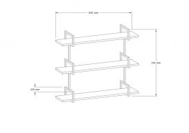 Uras Raft de perete 90x20x76 alb