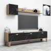 SumerE4030 Set mobilier living Stejar Bila de sticla