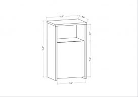 Noptiera Carlin 36x25x61 Antracit