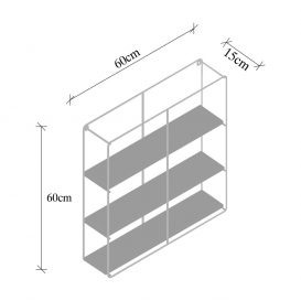 Raft de perete Floarea Soarelui 60x15x60 Nuc negru