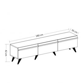 Amsterdam Set de mobilier de zi, Nuc antracit