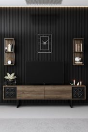 negruLine Set mobila living, Nuc Negru