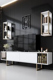 GoldLine Set mobilier sufragerie Aur alb