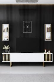 GoldLine Set mobilier sufragerie Aur alb