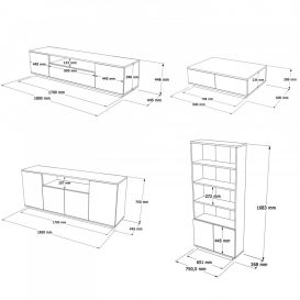 FR19-AW pentru mobilier de living set Atlantic Pine White