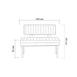 Vina7011 Bancă Atlantic pin Grey