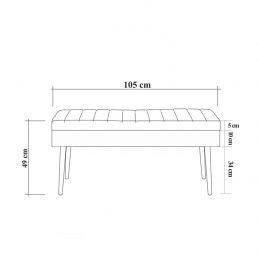 Vina10481 Bancă pin Atlantic albastru închis