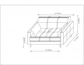 Polya - Tile Red 2 Canapea personala 151x75x86 Tile rosu