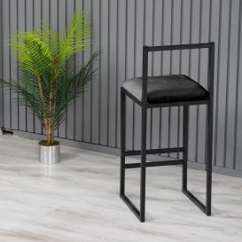 Scaun de bar Nordic negru