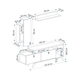 MC607247 Set mobilier living Gri