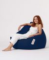 Premium XXL - Fotoliu Beanbag albastru Inchis 115x130 albastru inchis