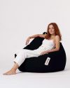 Premium XXL - Fotoliu Beanbag Negru 115x130 Negru