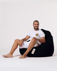 Premium XXL - Fotoliu Beanbag Negru 115x130 Negru