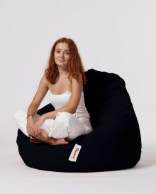 Premium XXL - Fotoliu Beanbag Negru 115x130 Negru