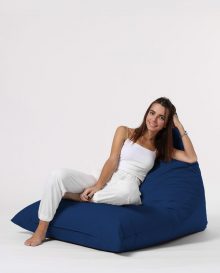 Puf Pyramid Big Bed - Scaun Bean Bag albastru Inchis 145x90x35 albastru Inchis