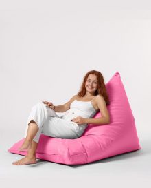 Pouf Pyramid Big Bed - Scaun Bean Bag Roz 145x90x35 Roz