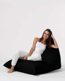 Pouf Pyramid Big Bed - Fotoliu Beanbag Negru 145x90x35 Negru