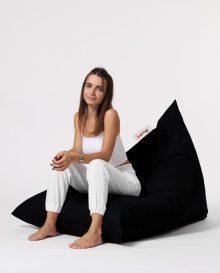 Pouf Pyramid Big Bed - Fotoliu Beanbag Negru 145x90x35 Negru