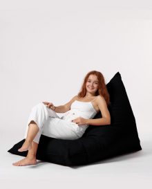 Pouf Pyramid Big Bed - Fotoliu Beanbag Negru 145x90x35 Negru