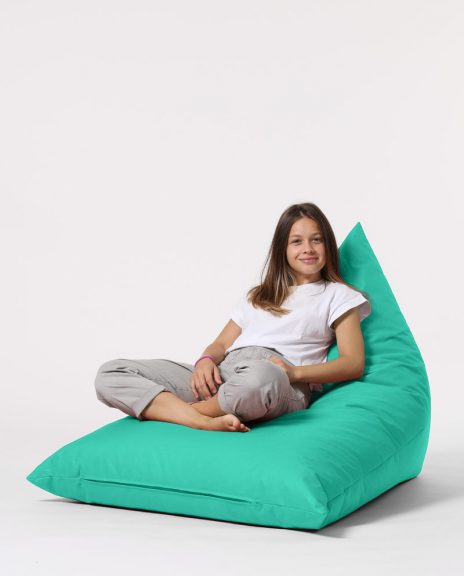 Pouf Pyramid Big Bed - Turcoaz Scaun Beanbag 145x90x35 Turcoaz