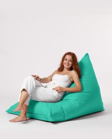 Pouf Pyramid Big Bed - Turcoaz Scaun Beanbag 145x90x35 Turcoaz