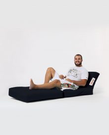 Siesta Sofa Bed Pouf - Fotoliu Beanbag Negru 55x40 Negru