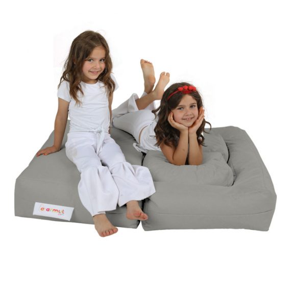 Puf Dublu Scaun Copii - Scaun Fume Bean Bag 100x50 Fum