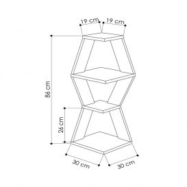 Sablor Raft de perete 30x30x86 Stejar