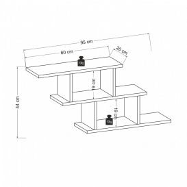 Funda Raft de perete 95x20x44 Stejar