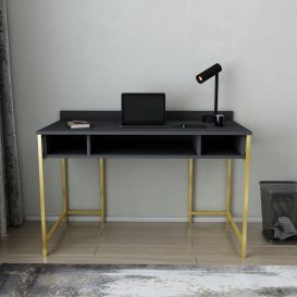 Apple Desk Gold Antracit