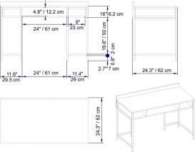 Apple Desk Gold Antracit