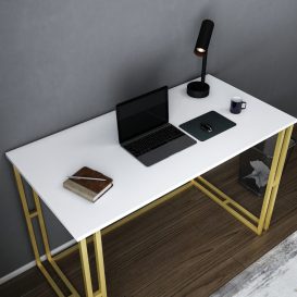 Kane Desk Gold alb