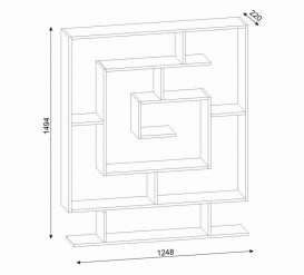 Raft pentru cărți Sarmaşık 125x22x149 Toamna