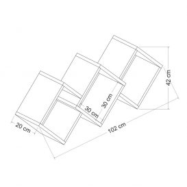 Raft Galaxy 102x20x42 Antracit