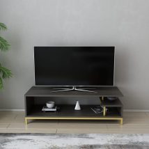 Suport TV Reilly 120x45x38 Gri închis auriu