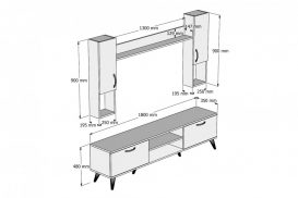 TVU0201 Set mobilier living alb