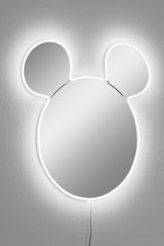 Oglinda Mickey Silver cu iluminare LED 53x50 alb