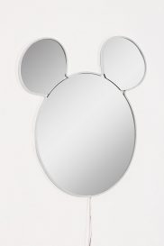 Oglinda Mickey Silver cu iluminare LED 53x50 alb