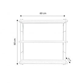 Bochum L2055 Raft de perete 60x18x60 Stejar auriu