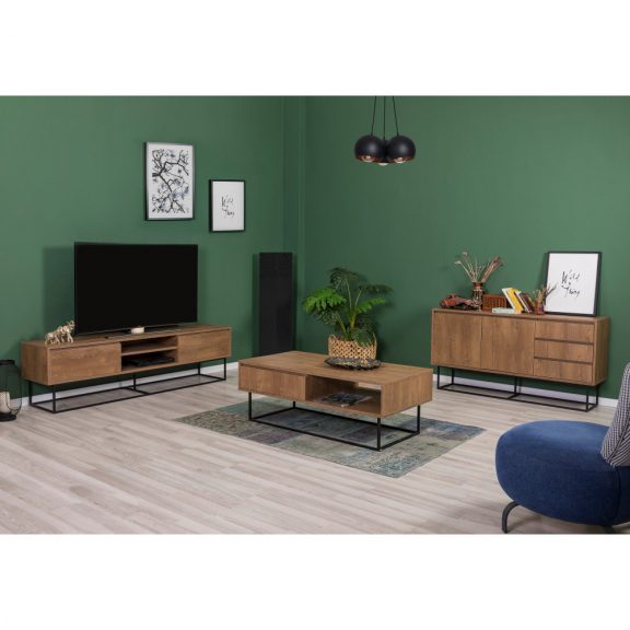 Laxus6 Set mobila living Nuc Negru