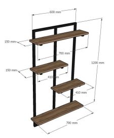 Dodo Raft de perete 70x15x120 Stejar safir