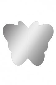 Oglinda Butterfly Silver cu iluminare LED 57x50 Roz