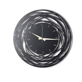 WATCH-043 Ceas de perete metalic decorativ 70x70 Negru